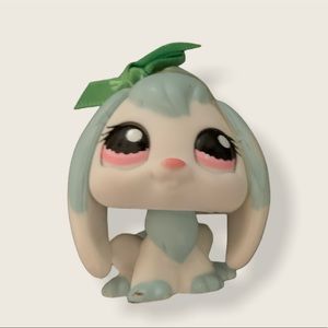 Littlest Pet Shop, 2008 Hasbro, Blue & White Bunny